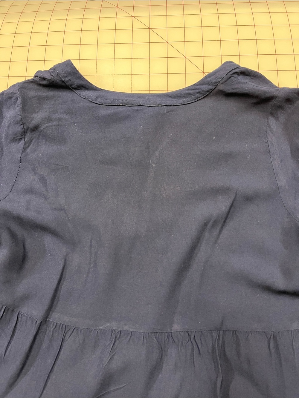 LASCANA for VENUS Resort Beach Summer Dark Navy Lace-Inset Tiered Mini Dress s - Picture 8 of 16